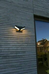 Vägglampa utomhus Lutec TWISTO LED 13W grå aluminium 5116303118 small 5