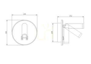 Vägglampa CIRCA W4107-BK Svart 1xLED small 1