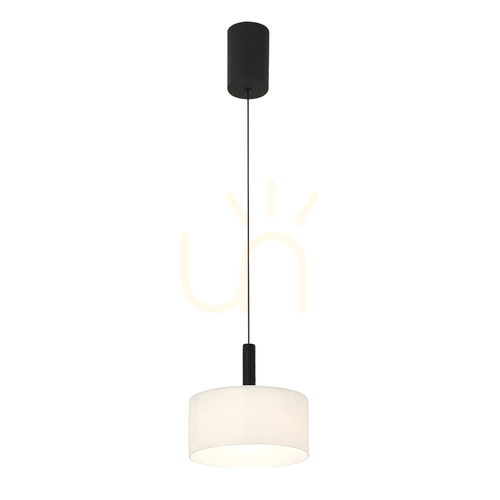 Kontrollera Italux Austis svart LED-pendellampa 20 cm PND-02836-1-BK