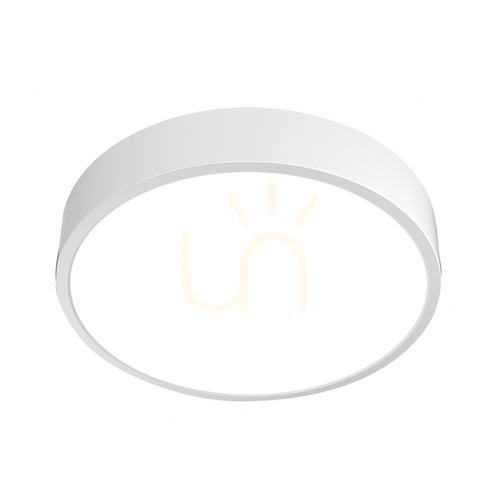Kontrollera Italux Botta vit LED-plafond, 24 W, 30 cm, IP44, PLF-63746-M-WH