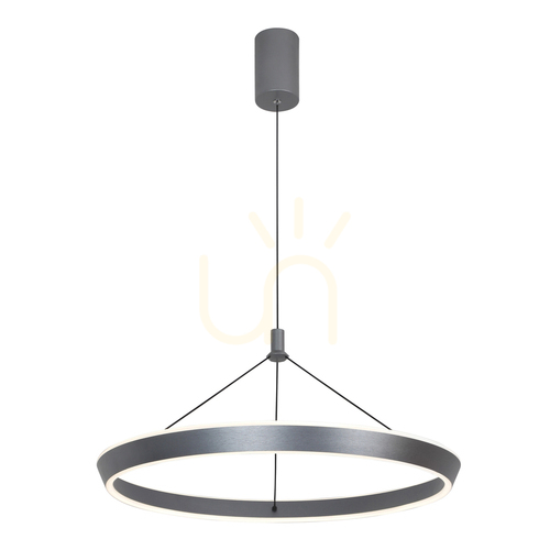 Kontrollera Italux grå LED-pendellampa silikon 60 cm PND-64739-M-GR
