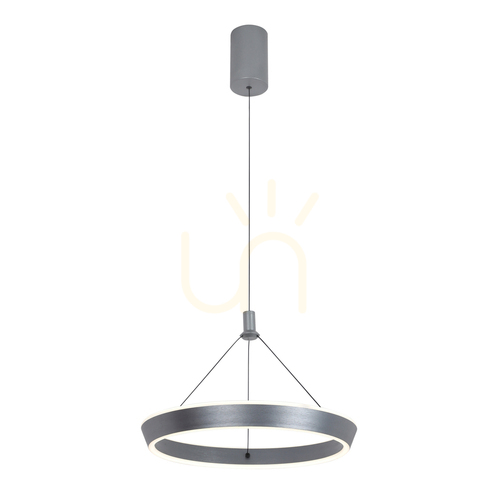 Kontrollera Italux Ottana grå LED-pendellampa 40 cm PND-64739-S-GR
