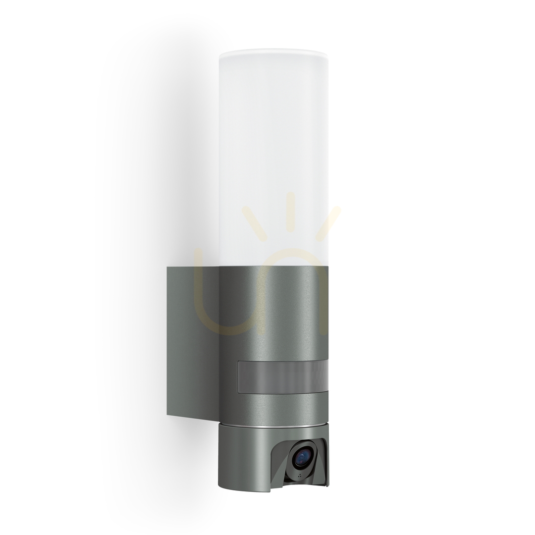 Fasadarmatur med kamera och sensor Steinel L 625 CAM SC LED PIR 14W LED 3000K 925lm IP44 IK03 230V antracit / aluminium