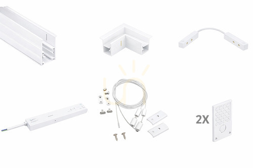 Kontrollera Set L LUNA-MAG magnetisk taklampa vit