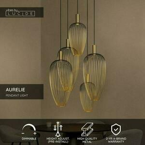 Lucide AURELIE taklampa guld svart metall 5 ljuspunkter 21442/15/10 small 3