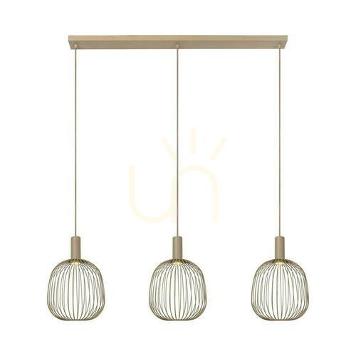 Kontrollera Lucide ESTEREL pendellampa beige metall 3-ljus 21446/03/41
