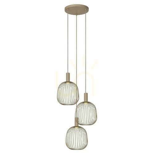 Kontrollera Pendant Lights Lucide Esterel Beige Metall 3-Ljus 50 cm 21446/13/41