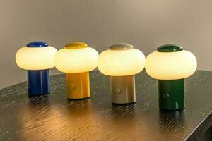 Lucide GUSTAV beige bordslampa LED dimbar USB 44520/01/38 small 5