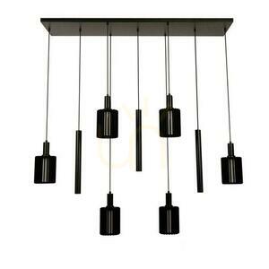 Lucide LAMBRES pendellampa svart aluminium 6 ljuskällor 140 cm 45410/09/30 small 2