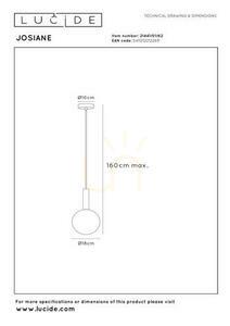 Pendellampa Lucide JOSIANE Koppar/Svart Glas Metall 18 cm 21441/01/62 small 3