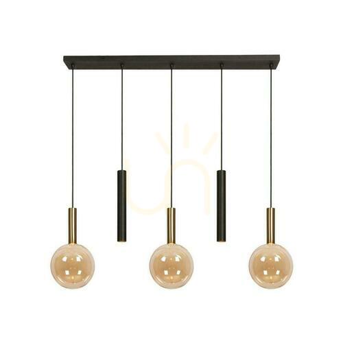 Kontrollera Pendellampa Lucide JOSIANE koppar glas metall 3 ljuskällor 21441/05/62