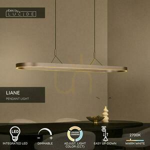 Taklampa Lucide LIANE brun aluminium 2-ljus LED 40W 46404/99/97 small 3