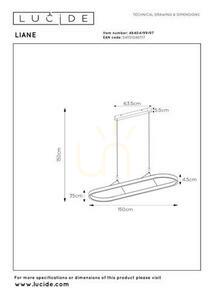 Taklampa Lucide LIANE brun aluminium 2-ljus LED 40W 46404/99/97 small 8