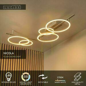 Plafond Lucide Nicola beige LED 37W 49 cm 53113/36/41 small 3