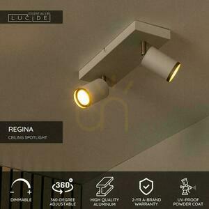 Lucide REGINA takspotlight 2xGU10 beige aluminium 28 cm 53914/02/41 small 3
