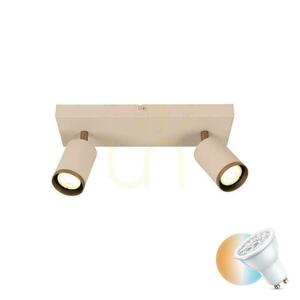 Lucide REGINA takspotlight 2xGU10 beige aluminium 28 cm 53914/02/41 small 0