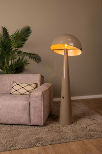 Lucide BARONE golvlampa i taupe med guldfärgad detalj, 142 cm, E27, 65702/01/41 small 6
