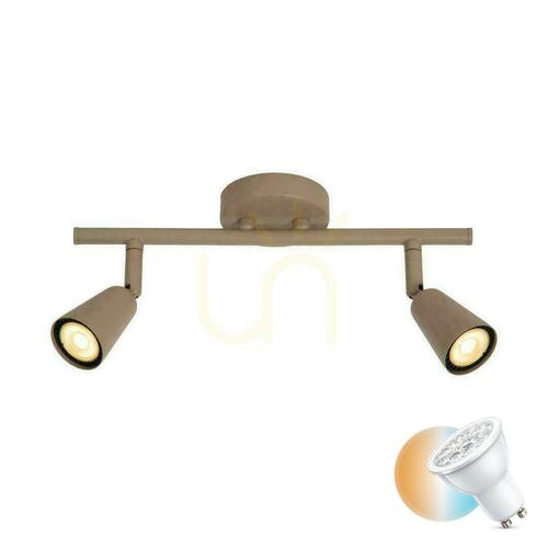 Kontrollera Lucide TIANA vägglampa beige metall 2xGU10 65901/02/41