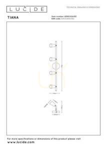 Externt taklampa Lucide TIANA beige svart metall GU10 4-ljus 65901/04/05 small 5