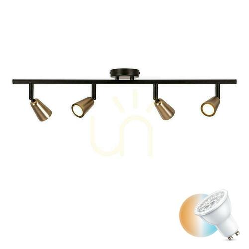 Kontrollera Externt taklampa Lucide TIANA beige svart metall GU10 4-ljus 65901/04/05