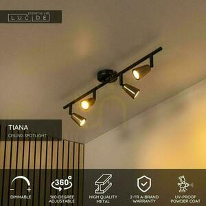 Externt taklampa Lucide TIANA beige svart metall GU10 4-ljus 65901/04/05 small 3