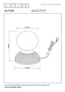 Lucide GLITZER bordslampa blå glas metall G9 10527/01/35 small 5