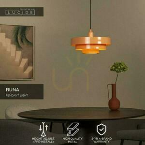 Lucide RUNA taklampa rosa metall retro 35 cm 21443/35/66 small 3