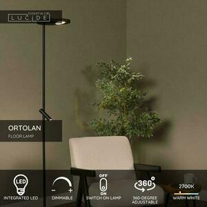Golvlampa Lucide ORTOLAN svart LED dimbar 177 cm 03752/21/30 small 3
