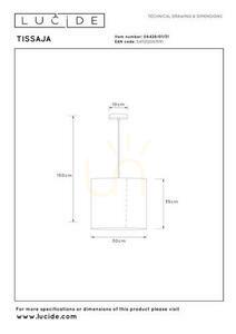 Lucide TISSAJA pendellampa vit lin betong 30 cm 06428/01/31 small 5