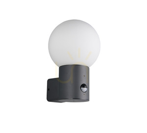 Trio MURES 269869142 utomhusvägglampa med rörelsesensor, antracit, E27 small 7