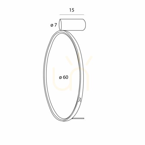 Kontrollera Vägglampa Max Light Visual W0434 vit 22W 60 cm 3000K