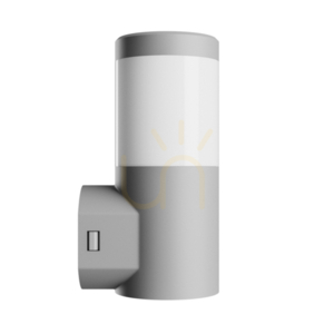Utomhusvägglampa Stella Column Wall GU10 6W CCT 230V 270 St IP44 Ik08 100 X130 X245mm Grå Rund Fasad. small 2