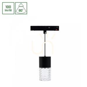 System Shift Basic Hangit Crystal upphängningslampa 55 X110mm (1100 Wire) 7W 4000 K Svart. small 1