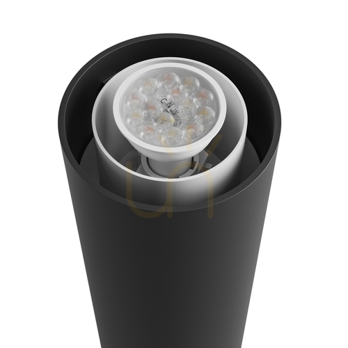 Kontrollera Stella Column GU10 6W CCT 230V 270 St IP44 Utomhus stående lampa Ik08 175 X722mm svart rund.
