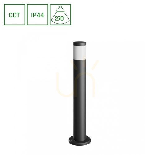 Kontrollera Stella Column GU10 6W CCT 230V 270 St IP44 Utomhus stående lampa Ik08 175 X722mm svart rund.