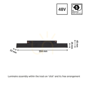 System Shift Smart Line S Linjär ljusarmatur 304x23x42mm 8W 100st Black CCT/Dim 5 års garanti. small 7
