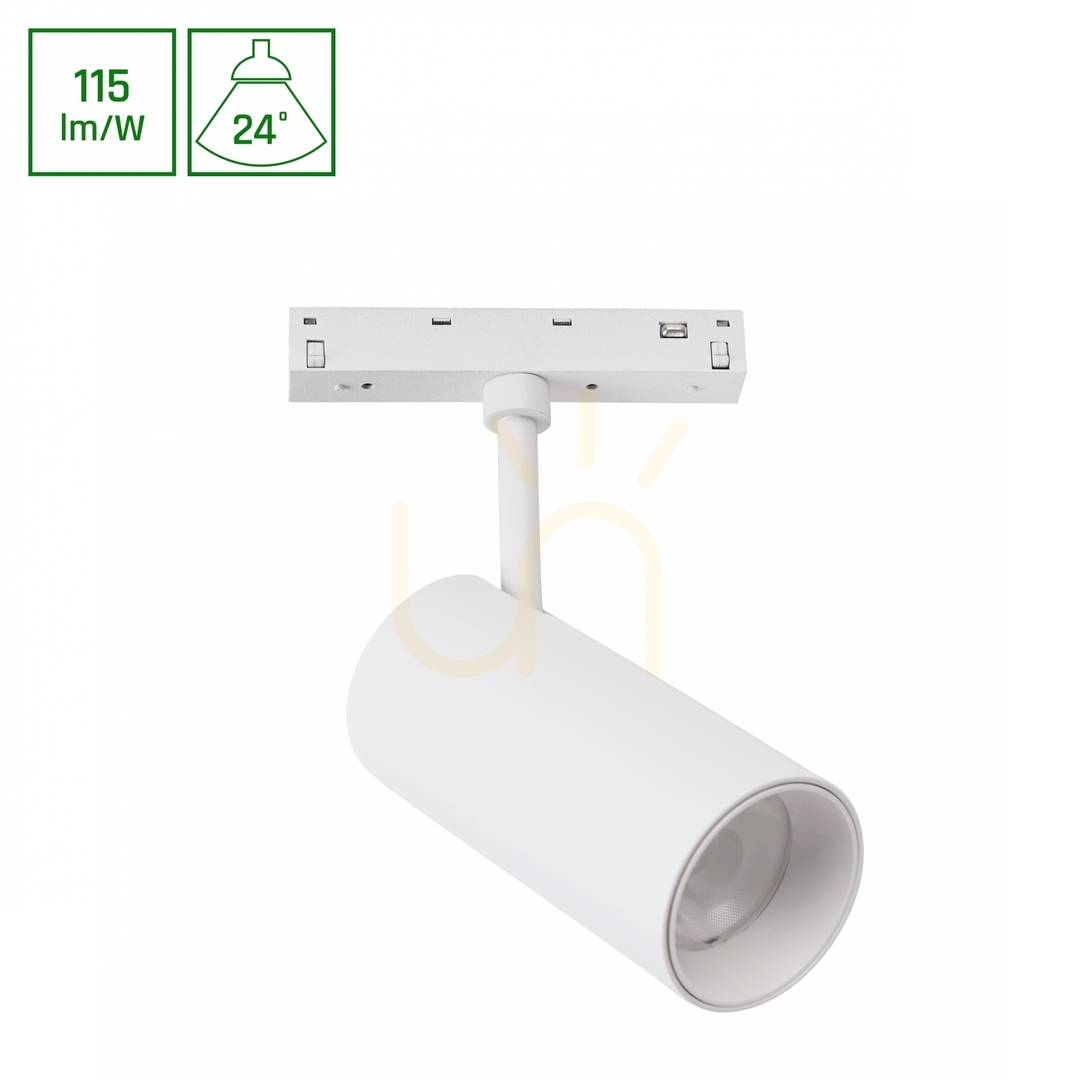 Utsikt Strålkastare för strömskenesystem Shift Basic Spot L Riktstrålande armatur 65x140x210mm 20W 4000 K Vit Strålkastare för strömskenesystem Shift Basic Spot L Riktstrålande armatur 65x140x210mm 20W 4000 K Vit