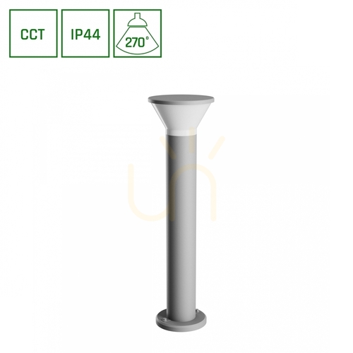 Kontrollera Utomhus stående lampa Stella rund GU10 6W CCT 230V 270 St IP44 Ik08 210 X765mm grå rund.