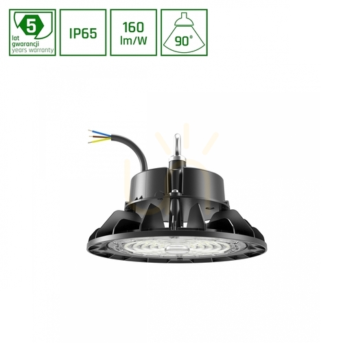 Kontrollera PLATEO 4 High Bay teknisk lampa 100 W/75 W/55W NW 230V 90 St IP65 Ik09 220 X135mm Svart 5 års garanti. Från Reg. Kraft 0 10