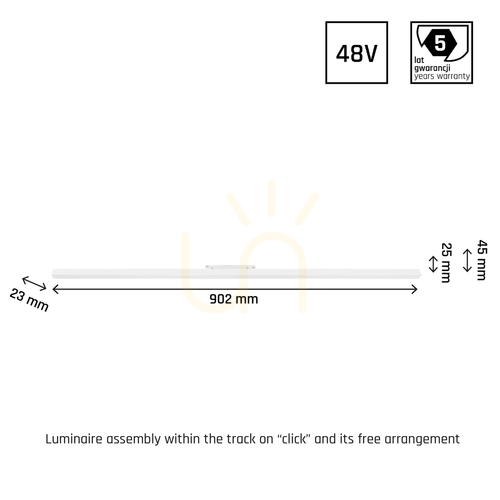 Kontrollera System Shift Smart Line L Linjärbelysning 902x23x42mm 22W 100st Vit CCT/Dim 5 års garanti.