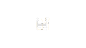 LUMINES-profil typ FLEXA vitlackerad 1 m small 1