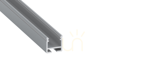 Kontrollera LUMINES-profil typ FLEXA silveranodiserad 2 m