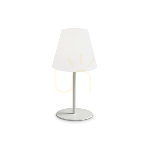 Kontrollera Bordslampa Ideallux ARCADIA 365756 vit Ø28 cm IP44