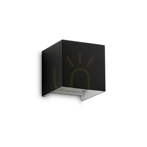Kontrollera Utomhusvägglampa Ideallux ATOM antracit 2x6W LED IP54 4000K 366845