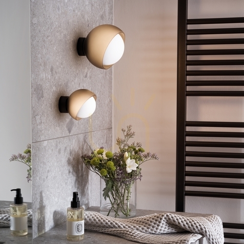 Kontrollera Vägglampa Ideallux BLOOM svart glas/metall Ø11,5 cm 366548