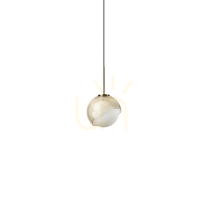 Pendellampa Ideallux BLOOM mässing glas Ø11,5 cm 366623 small 0
