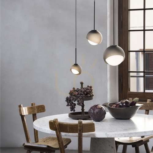 Kontrollera Taklampa Ideallux Bloom svart glas Ø22 cm 366678