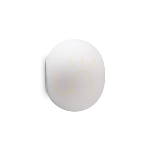 Vägglampa Ideallux COTTON 352329 vit aluminium/glas Ø15 cm small 0