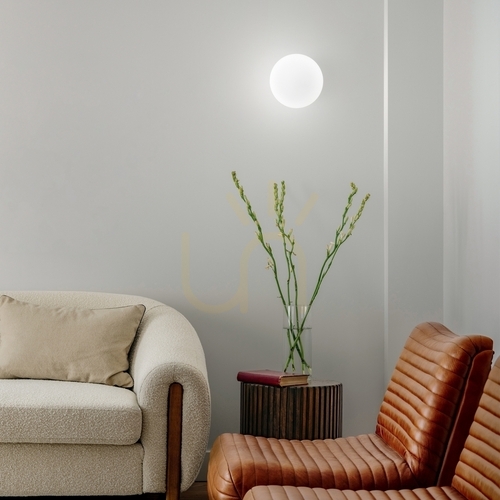 Kontrollera Vägglampa Ideallux COTTON 352336 vit Ø20 cm