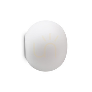 Vägglampa Ideallux COTTON 352336 vit Ø20 cm small 0